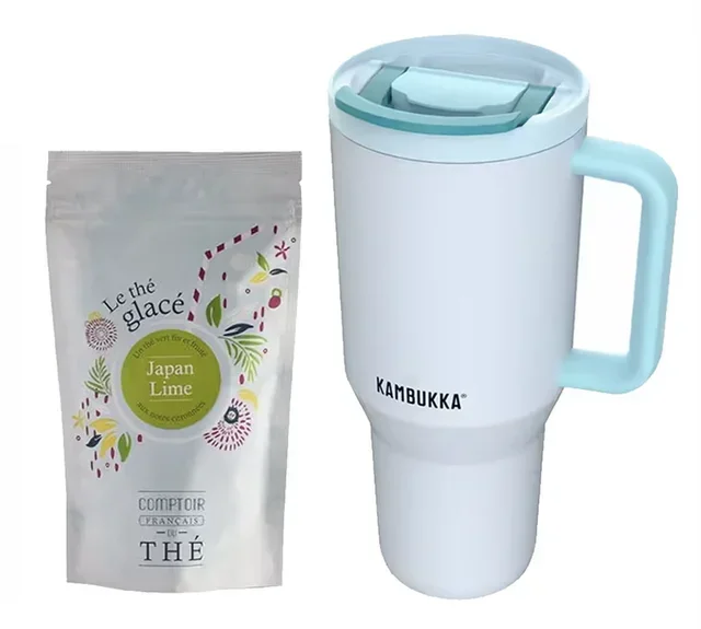 KAMBUKKA termosz és Japan Lime CFDT Rio Frosty Coconut jeges tea csomag