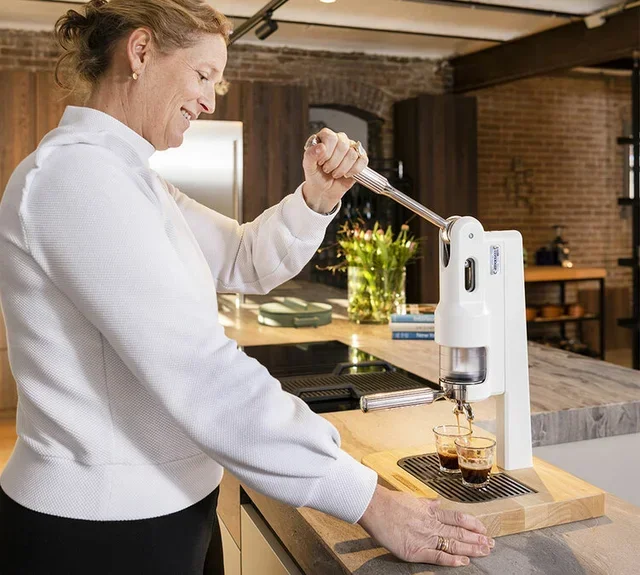 SUPERKOP Witte Hevel-espressomachine