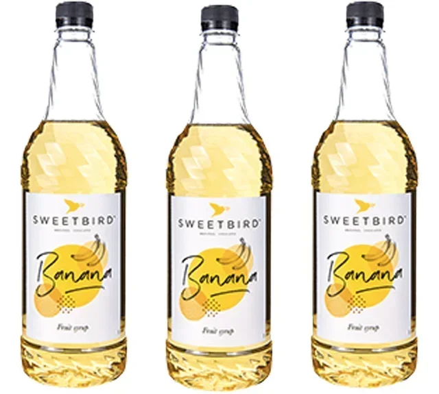 Pack 3 Siropes Sweetbird Plátano Profesional 3 x 1L