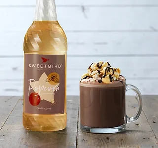 Сируп са укусом кукурузних пахуљица - 1 литар - пластична флаша од ПЕТ материјала - SWEETBIRD