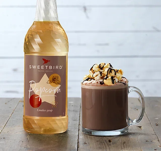 Сируп са укусом кукурузних пахуљица - 1 литар - пластична флаша од ПЕТ материјала - SWEETBIRD