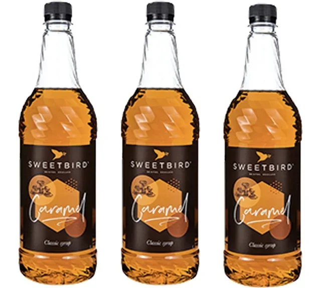 Pack 3 Siropes Caramelo SWEETBIRD Profesional - 3 x 1L