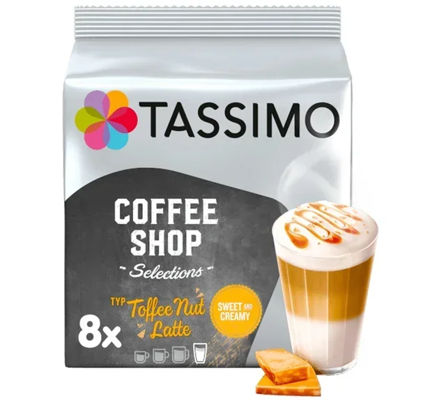 Kapsułki Tassimo Coffee Shop Toffee Nut Latte – 8 sztuk