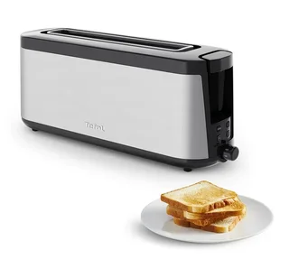 Tefal TL430811 Element Long Slot Toaster - Black &amp; Grey