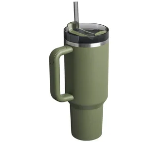 The Quencher H2.O FlowState Insulated Tumbler with straw 1.18 L green - STANLEY