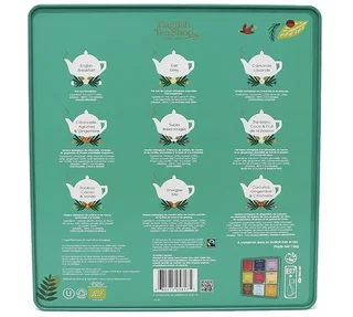 The Ultimate Tea Bio Collection gift set, 72 tea bags, in a metal box - English Tea Shop.