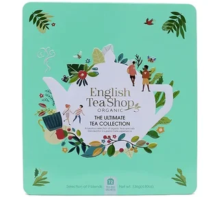 The Ultimate Tea Bio Collection gift set, 72 tea bags, in a metal box - English Tea Shop.