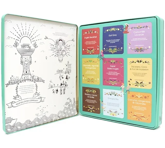The Ultimate Tea Bio Collection gift set, 72 tea bags, in a metal box - English Tea Shop.