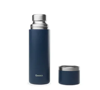 QWETCH Termosflaske 75cl - Matt marineblå med integrert kopp