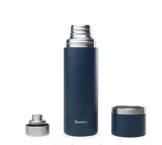 QWETCH Termosflaske 75cl - Matt marineblå med integrert kopp
