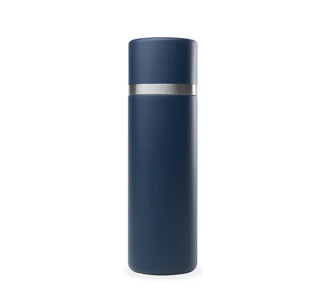 QWETCH Termosflaske 75cl - Matt marineblå med integrert kopp
