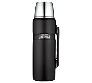 Termosflaska Thermos King 1,2L matt svart i rostfritt stål - THERMOS