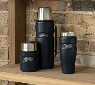 THERMOS Stainless King Thermal Set - Bottle, Mug, Lunch Box 47cl Midnight Blue