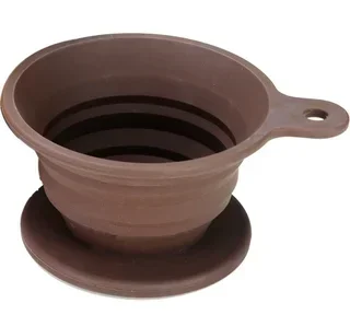 Gocciolatore Manuale Tiamo Silicone Marrone Base Piatta 2 Tazze