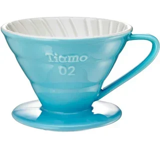 TIAMO V02 Light Blue Ceramic Dripper 4-Cup