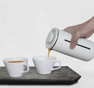 French Press TIMEMORE – 45 cl – biały – zaparzacz do kawy