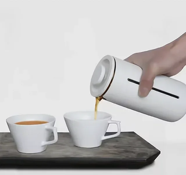 French Press TIMEMORE – 45 cl – biały – zaparzacz do kawy