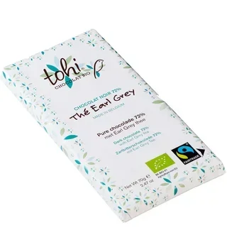 TOHI Økologisk Mørk Sjokolade 74% Kakao Earl Grey - 70g