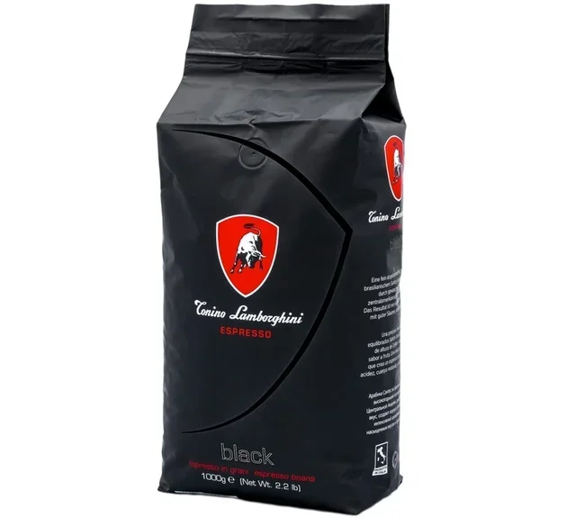 Tonino Lamborghini Black Whole Bean Coffee 1kg - Professional Grade