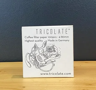 Przenośny ekspres do kawy TRICOLATE - 80 cl + 100 filtrów papierowych