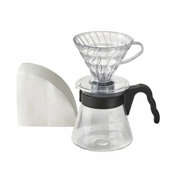 V60 HARIO dripper kit with 4-cup carafe