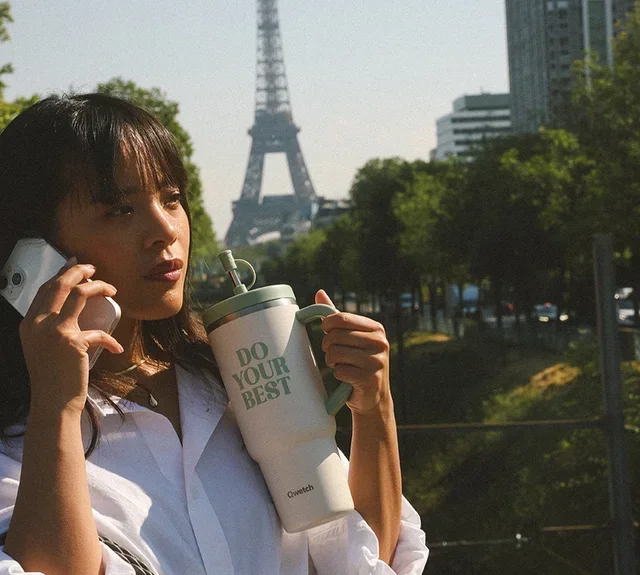 Putna termosica s ugrađenom slamkom, Level Up – 90 cl – QWETCH