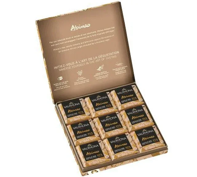 VALRHONA Abinao 85% Dark Chocolate Box - 18 Napolitains