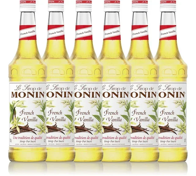 Vanilla syrup (French vanilla) + dosing pump for professionals 6 x 70cl - MONIN