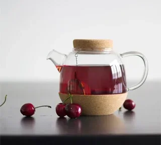 VIVA Scandinavia Cortica Teekanne – 50cl Glas, Kork &amp; Einsatz