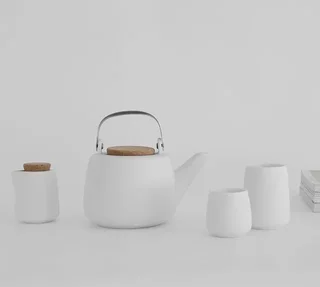 Théière Nicola Viva Scandinavia Porcelaine Blanche 1.2L + Cadeau