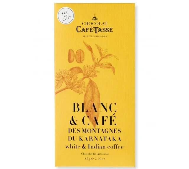White Chocolate &amp; Indian Coffee Bar - 85 g - CAFÉ TASSE