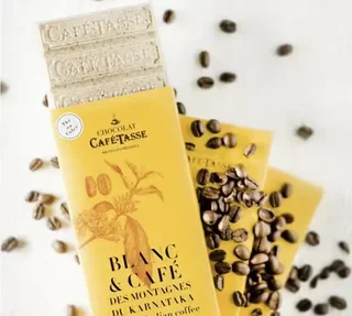 CAFÉ TASSE - Λευκή Σοκολάτα με Ινδικό Καφέ 85γρ