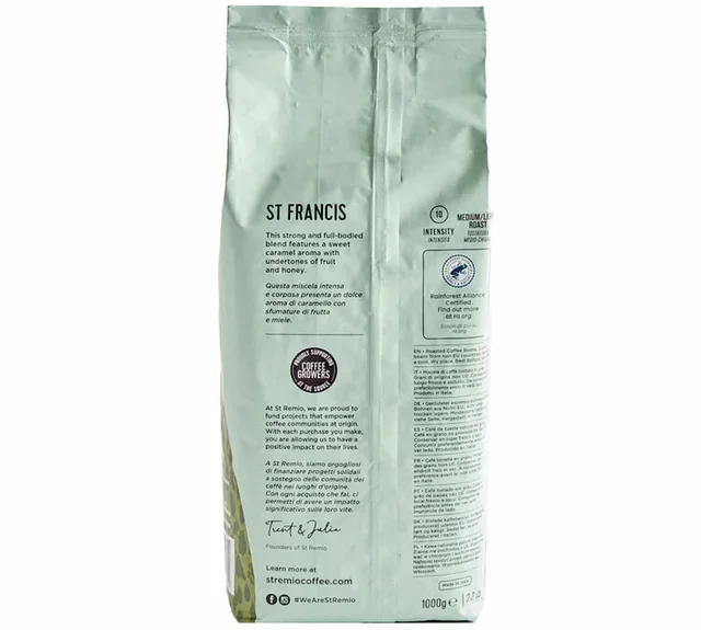 Whole Bean Coffee 1kg - St Francis ST REMIO