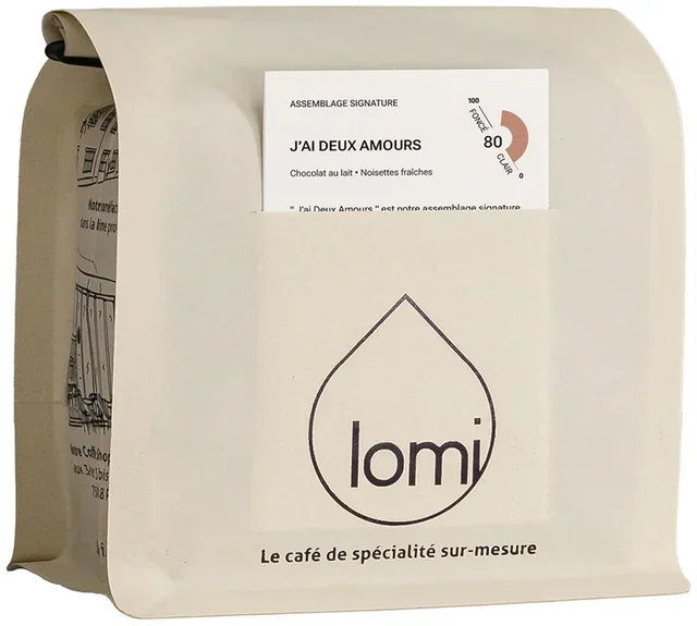 Whole Bean Coffee 250g - J'ai deux amours - CAFÉ LOMI Roast
