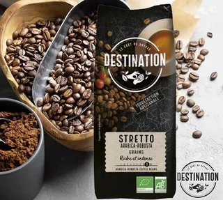 1 кг - зрна кафе - Stretto Italiano Bio - DESTINATION
