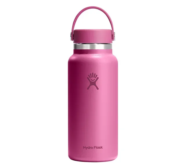 HYDRO FLASK hőtartó palack Wide Mouth Flex Cap kupakkal, rózsaszín, 94 cl