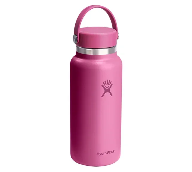 HYDRO FLASK hőtartó palack Wide Mouth Flex Cap kupakkal, rózsaszín, 94 cl