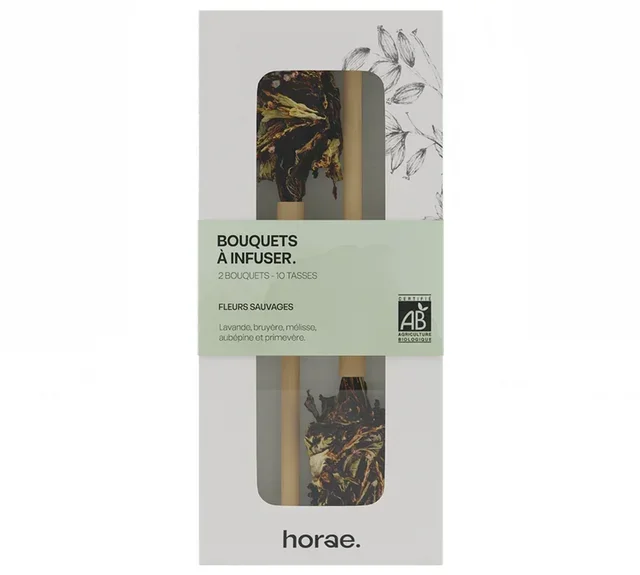 Fiori di Tè Selvatici Biologici in Fiore - 2 mazzi (10 tazze) - HORAE