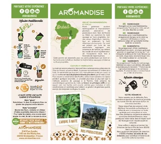 Villi Luomu Vihreä Mate 350 g - Irtotavarana - AROMANDISE