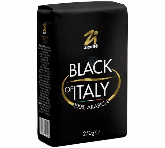 ZICAFFÈ Black of Italy - Caffè in Grani 100% Arabica - 250 g