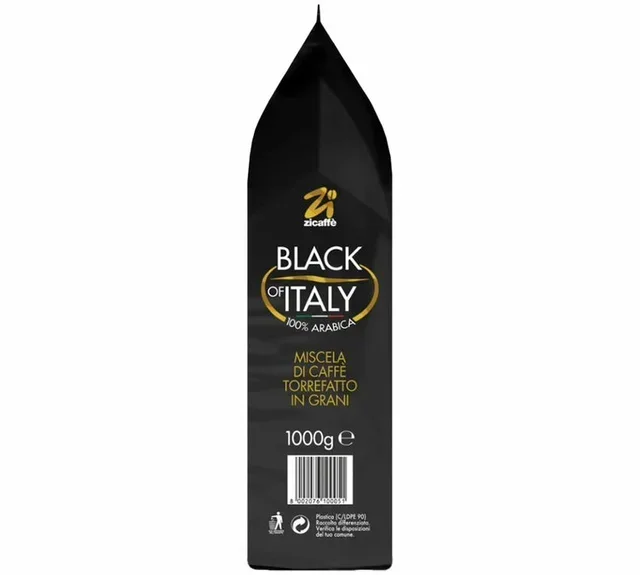Zicaffè Black of Italy Whole Bean Coffee 1kg
