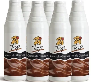 6-pack Zitop Toppingsåser från Zicaffé – Gianduja (choklad &amp; hasselnöt) – 6 x 900 ml